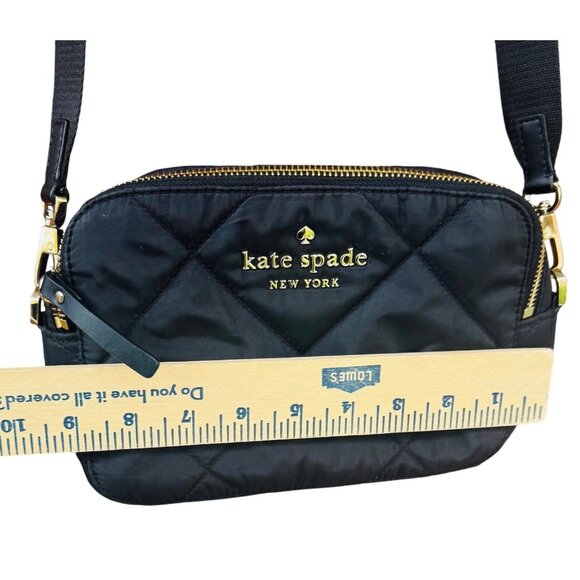 Kate Spade  Purse New York Black Quilted  Nylon Cross Body Bag - Picture 5 of 11